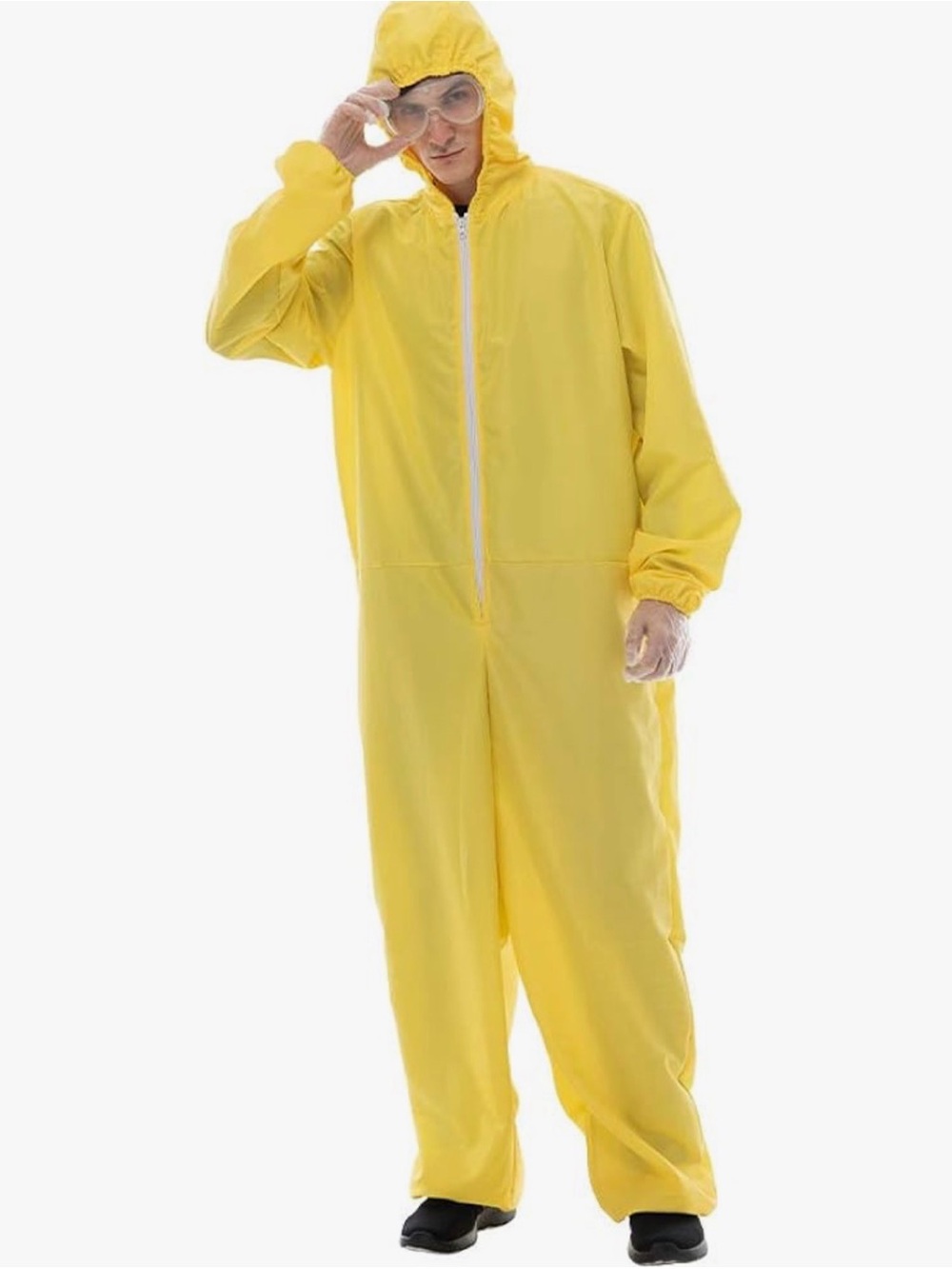 EraSpooky Men Yellow Jumpsuit Hazmat Costume